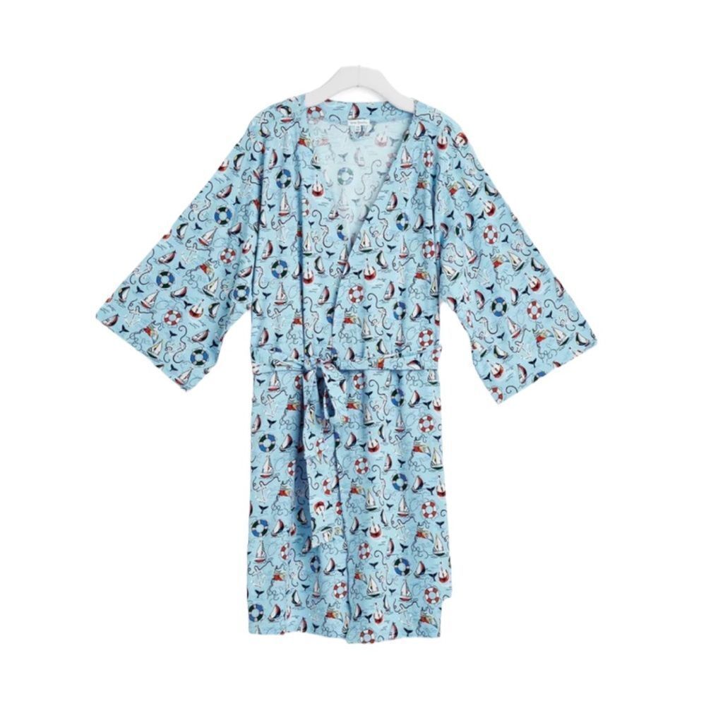 Vera Bradley | Light Blue Really Regatta Print Robe